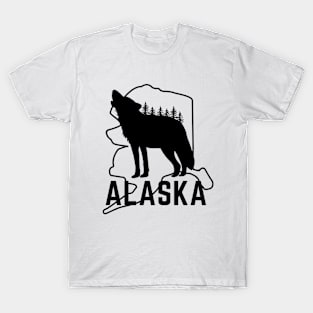 Wolf Alaska State Wild animal T-Shirt